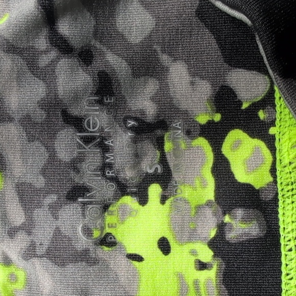 Calvin Klein Performance Gray and Neon Green Leggings Size Small - Picture 3 of 7